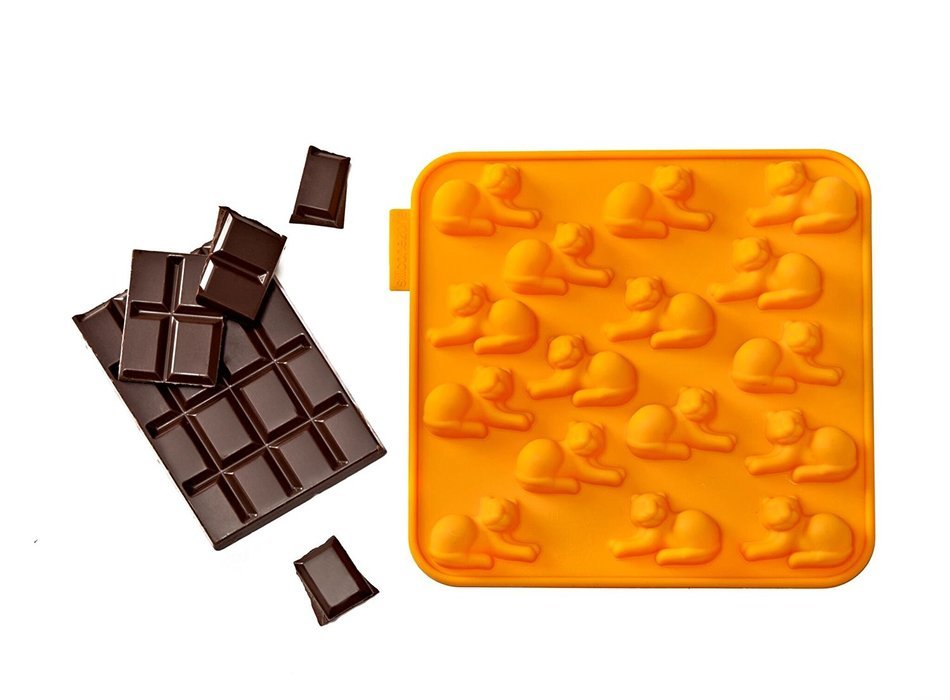 Siliconezone My Animals Collection 6.9" Non-Stick Silicone Panda Chocolate Mold, Green N24