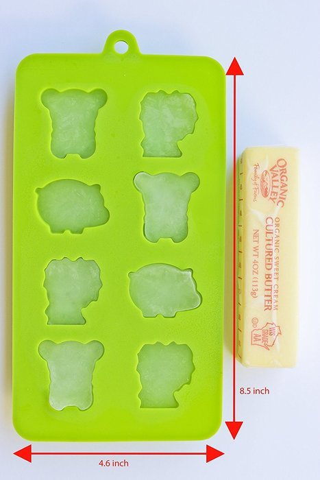Zoie + Chloe Silicone Ice Tray & Mold for Gummy Bear, Jello, Chocolate, Soap, Crayon and More!