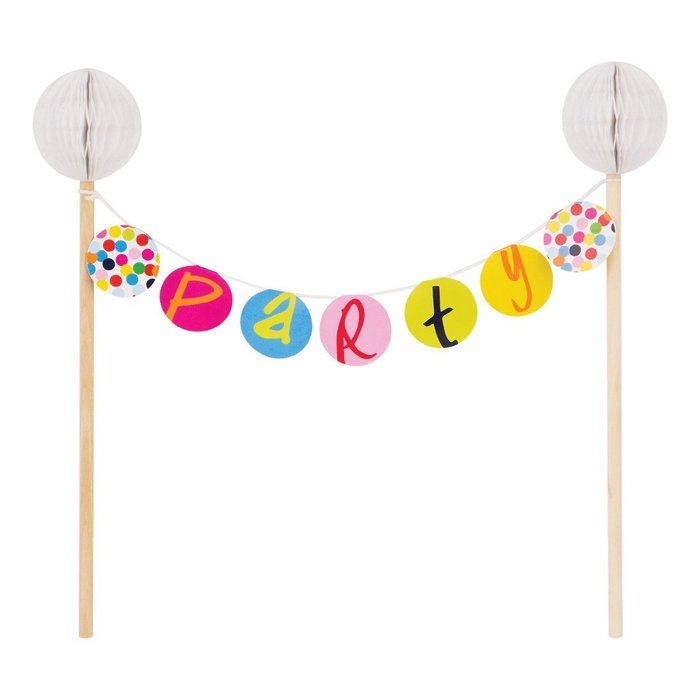 French Bull Birthday Cake- Foil Cake Banner Topper N4