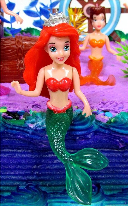 16 Piece Under the Sea MERMAID Themed Birthday Cake Topper Set Featuring Mermaid and Friends Characters and Decorative... N7