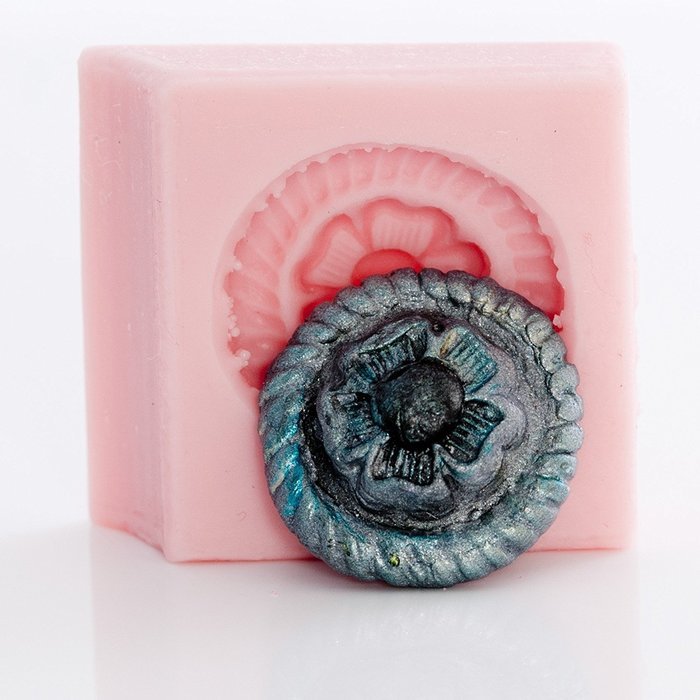 Floral Western Concho Silicone Mold Chocolate, Fondant, Candy, Mints, Resin, Clay, Flexible and Easy to Use. N7