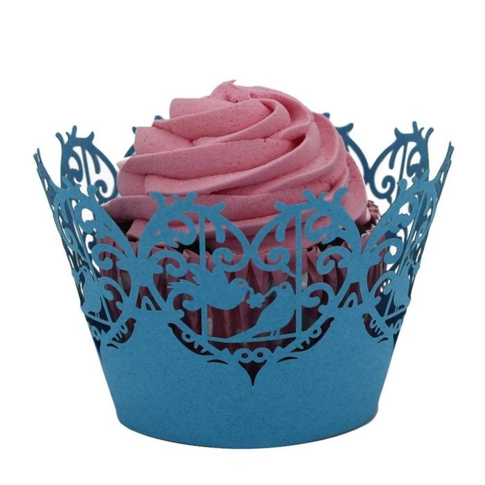 DZT196850 pcs Filigree Little Vine Lace Wrapper Cut Cupcake Wrapper Liner Baking Cup Muffin Case Trays Wedding... N2