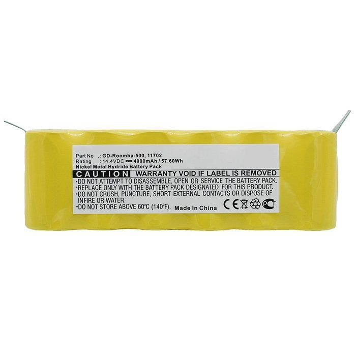 Exell EBVB-201 NiMH 14.4V 4000mAh Vacuum Battery Fits IROBOT Roomba 500, 510, 530, 532, 535, 540, 550, 560, 562... N2