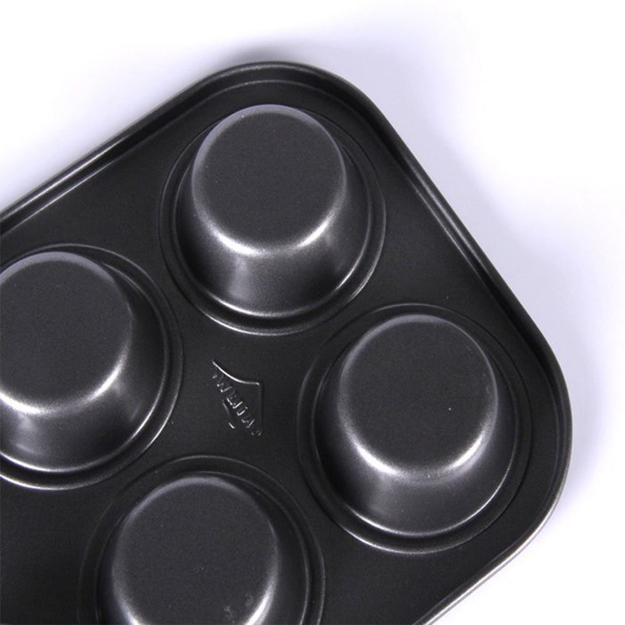 KYW muffin tin- Cupcake muffin pans,6 Cups-Black N2