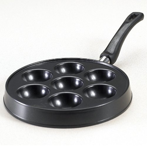 Ebelskiver Filled Pancake Pan + The Great Breakfast Book by Nordic Ware (1)