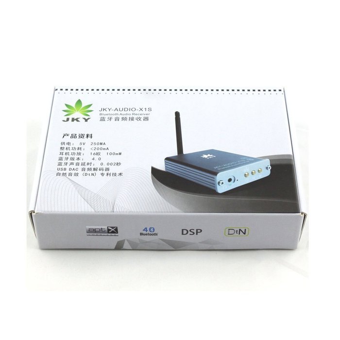 JKY Hifi 4.0 Bluetooth Music Receiver Aptx Wireless Audio Adapter With 3.5mm Aux Output - X1S N5