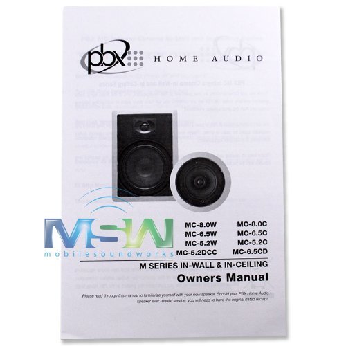 PBX (PowerBass) Home Audio MC-6.5W 6-1/2" M-Series Integra Cinema 2-Way In-Wall Speakers N6
