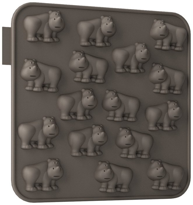 Siliconezone My Animals Collection 6.9" Non-Stick Silicone Panda Chocolate Mold, Green N25