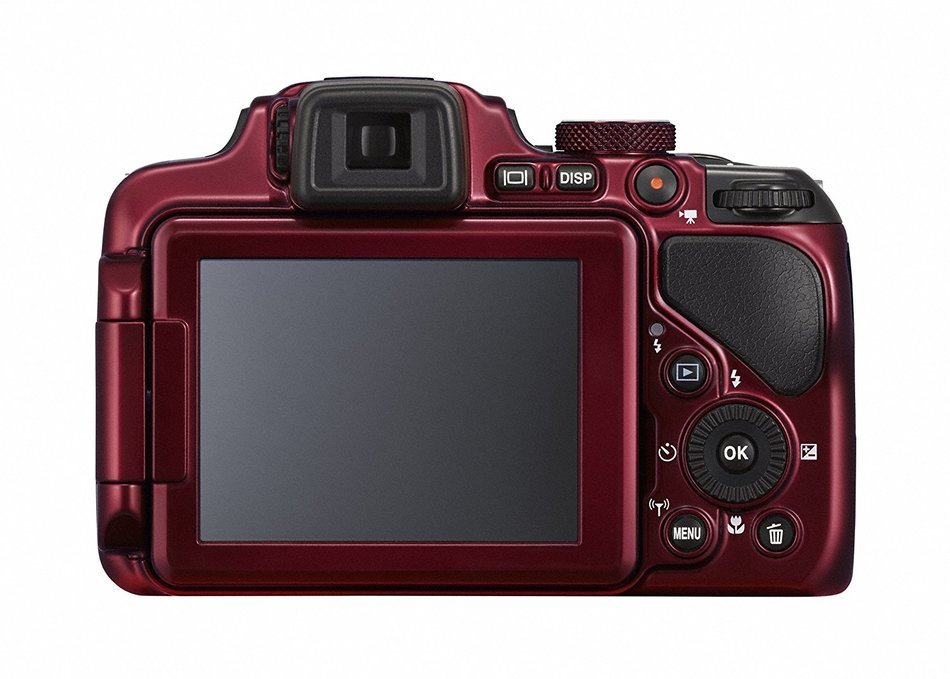 Nikon COOLPIX P600 16.1MP Optical 60x NIKKOR 921K LCD Full HD Wi-Fi Red - International Version (No Warranty) N2