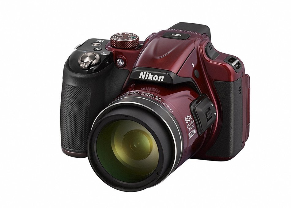 Nikon COOLPIX P600 16.1MP Optical 60x NIKKOR 921K LCD Full HD Wi-Fi Red - International Version (No Warranty) N3