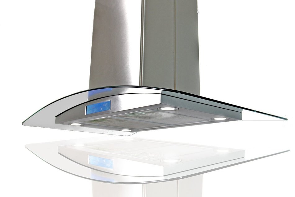 Gracelove 30" Stainless Steel Tempered Glass LED Display Touch Control Panel Island Mount Kitchen Vent Cooking... N2