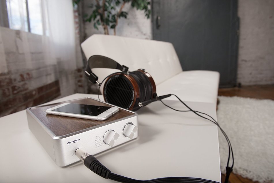 PS Audio Sprout Complete Hifi Home DAC Amp, High End Audio from Vinyl, Analog, Digital (Walnut) N3