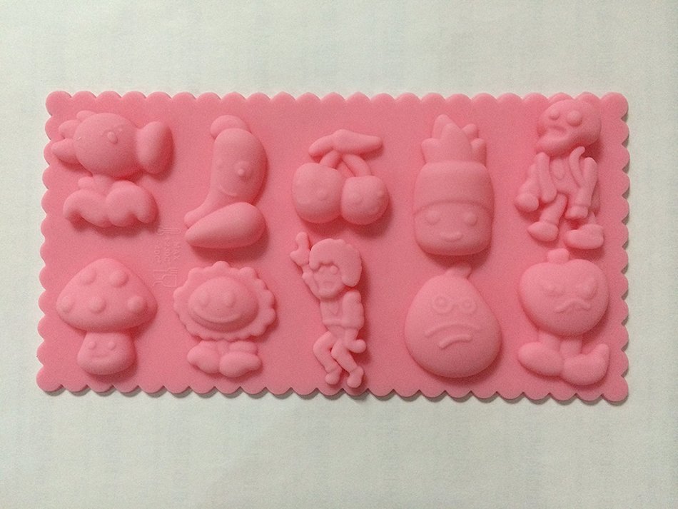 Yunko Cartoon Plants Vs Zombies Shape Silicone Mold Non Stick Cake Chocolate Jelly Candy Baking Mould