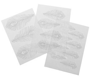 Autumn Carpenter Designs Texture Mat Set - Peacock Feathers