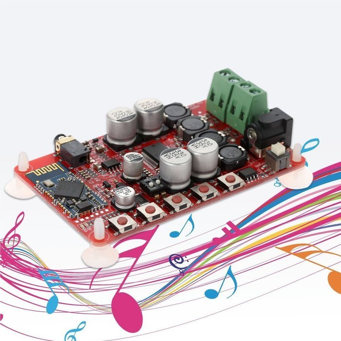 KKmoon TDA7492P 2*25W Wireless Bluetooth V4.0 Audio Receiver Digital Amplifier Board Module with AUX Interface N2