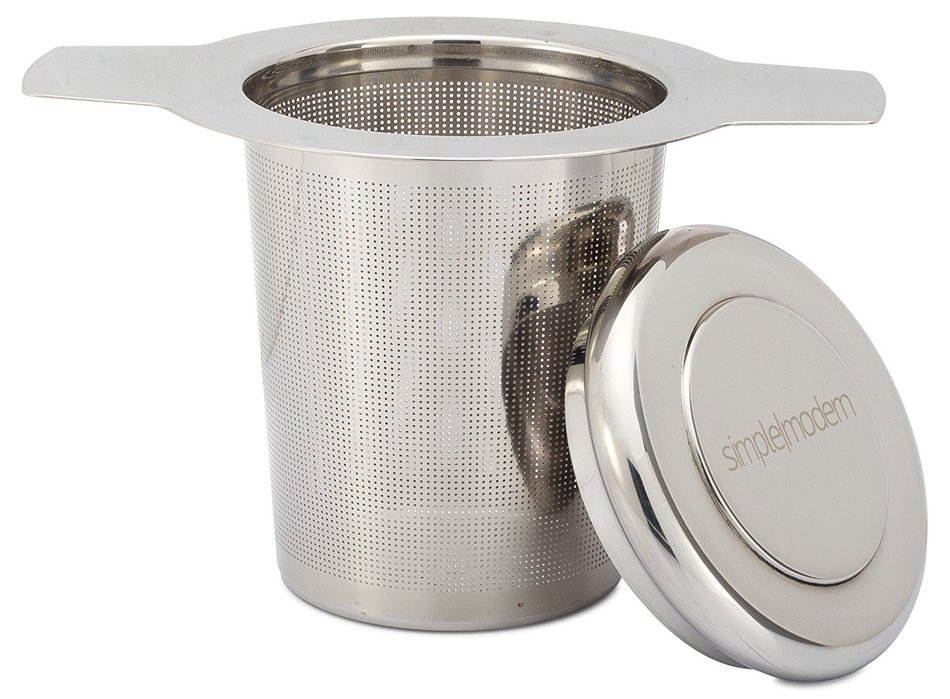 Simple Modern Tea Infuser 304 Stainless Steel Extra-Fine Brew-in-Mug Tea Strainer with Silicone Lined Lid - Best... N13