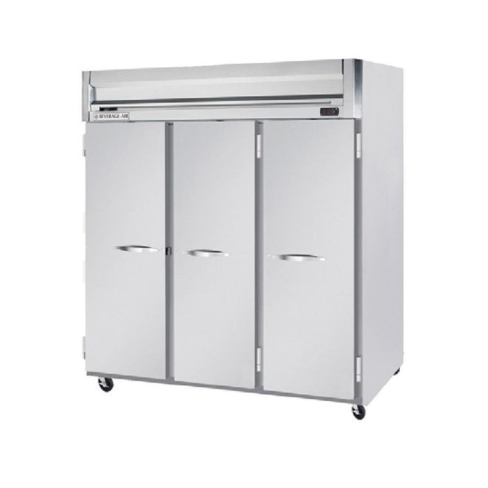 Beverage-Air HF3-5S 78" Horizon Series Three Section Solid Door Reach-In Freezer 74 cu.ft. capacity Stainless...