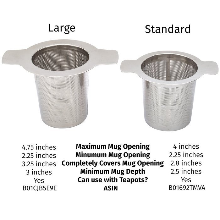 Simple Modern Tea Infuser 304 Stainless Steel Extra-Fine Brew-in-Mug Tea Strainer with Silicone Lined Lid - Best... N14