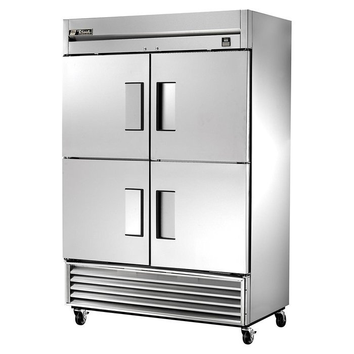 True TS-49F-4 Reach In Freezer 54" 2 Section 4 Solid Half Height Doors