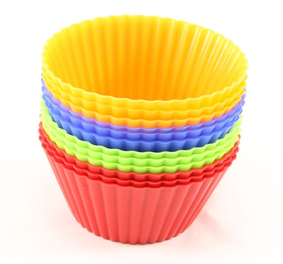 Silicone Baking Cups, Cupcake Liners - Multi Pack- Nonstick Muffin ...