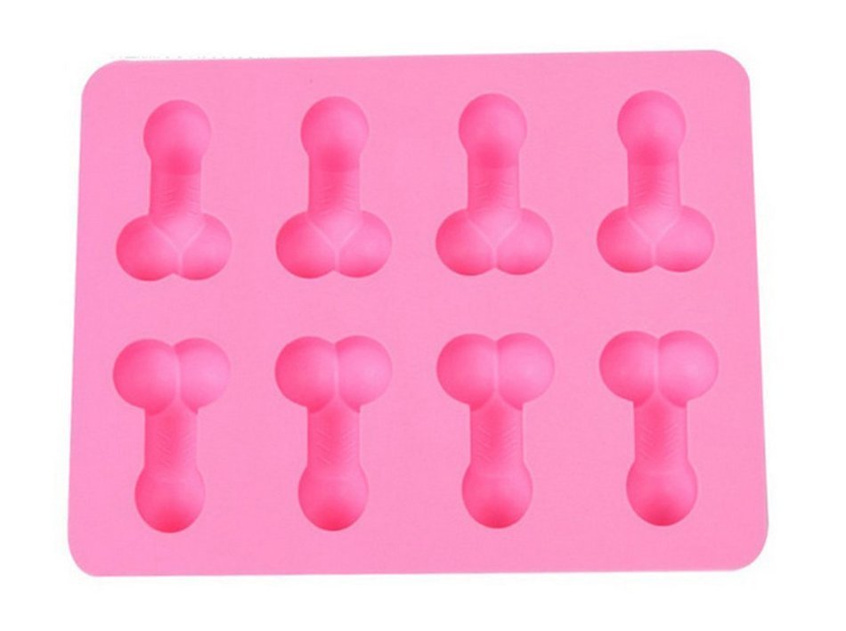 CountyLinen Penis Cake Chocolate Mold Silicone Ice Cube Soap Tray Mold for Bachelorette Party Favors, 3 Pack N3