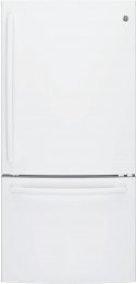 GE GDE25EGKWW 33" Energy Star Freestanding Bottom Freezer Refrigerator with 24.9 cu. ft. Capacity (White)