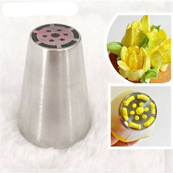 TANGCHU Russian Piping Tips 28PCS/SET Stainless Steel Large Size Icing Syringe Set Ball Nozzles DIY Coupler Nozzle... N21