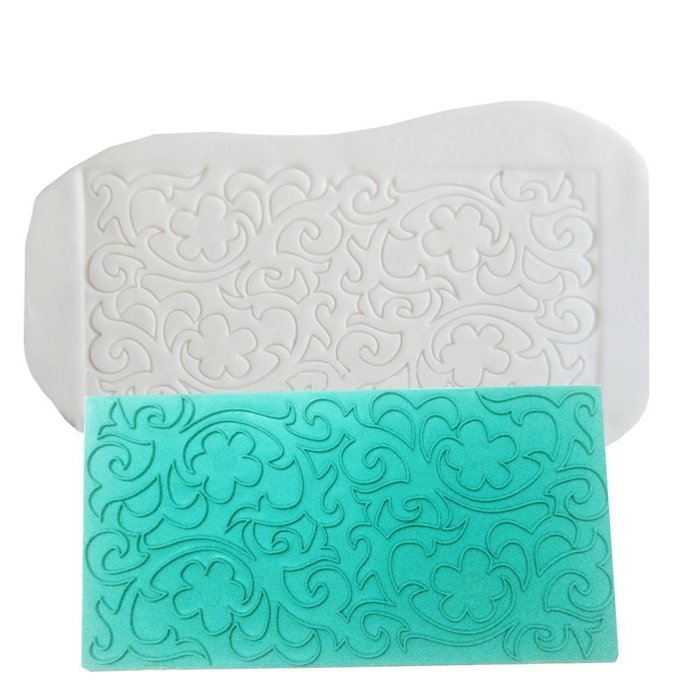 Mikiso Imprint Mat Set Gumpaste Flower deisgn Press Mold Fondant Cake Embosser for Cupcake Top Decoration Color... N3