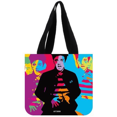 ARTSWOW Elvis Custom Eco Reusable Canvas Tote Bag Shopping Bags (2 Sides) N5
