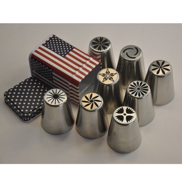 TANGCHU Russian Piping Tips 28PCS/SET Stainless Steel Large Size Icing Syringe Set Ball Nozzles DIY Coupler Nozzle... N26