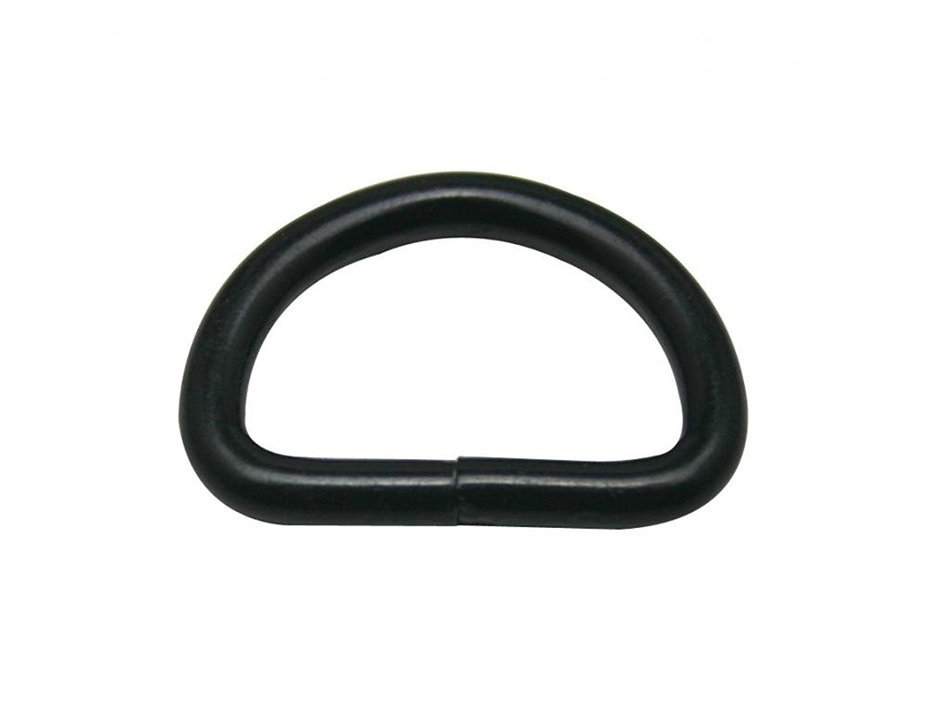 Generic Metal Black D Ring Buckle 1" Inside Diameter Loop Ring for Strap Keeper Pack of 40
