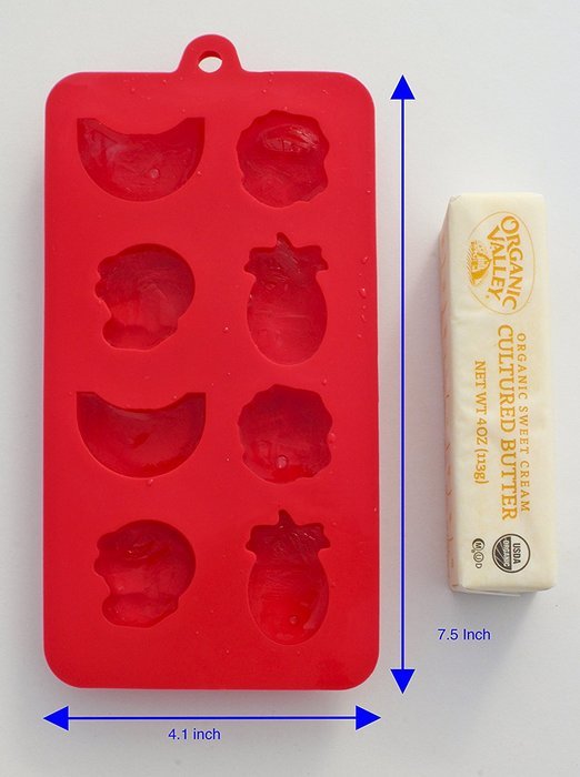 Zoie + Chloe Silicone Ice Tray & Mold for Gummy Bear, Jello, Chocolate, Soap, Crayon and More! N5