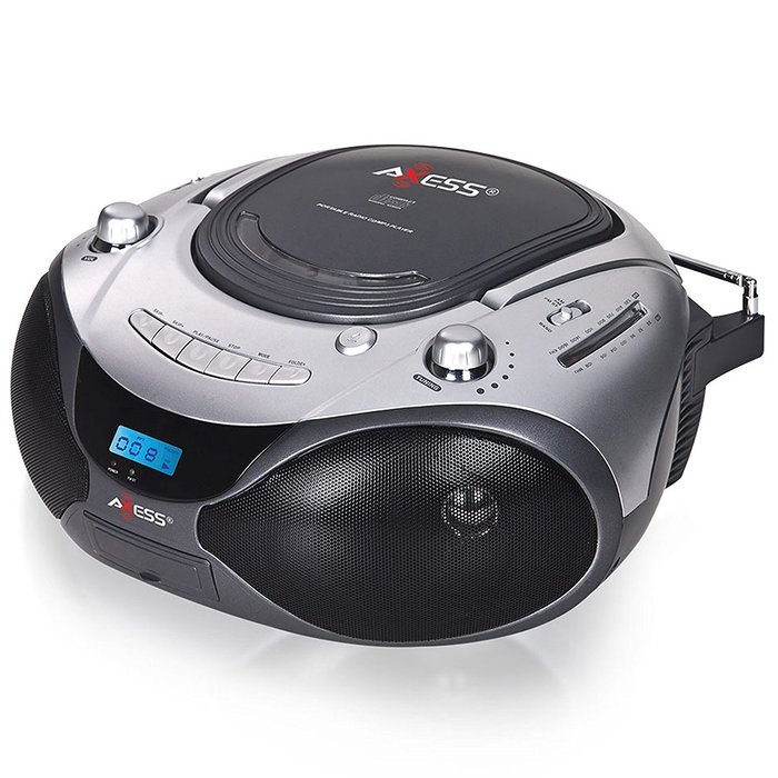 Axess Portable Cd/Mp3 Boombox With Am/Fm Stereo And Aux Input N2
