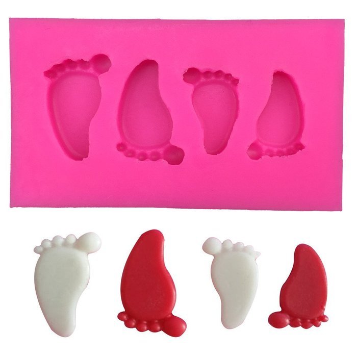 HT BAKEWARE | Baby Feet Silicone Mold