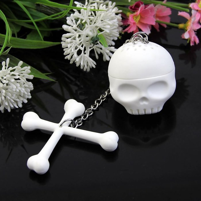 YSTD&reg; Silicone Skull Tea Infuser Loose Tea Leaf Strainer Herbal Spice Filter Diffuser N7