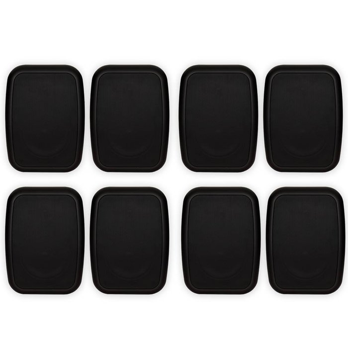 Theater Solutions TS6ODB Indoor or Outdoor 6.5" Speakers Weatherproof Mountable Black 4 Pair Pack N2