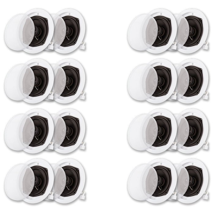 Acoustic Audio R191 In Ceiling / In Wall Speaker 8 Pair Pack 2 Way Home Theater 3200 Watt R191-8PR