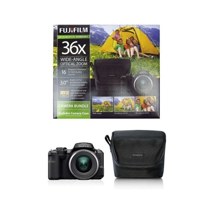 Fujifilm Finepix S8630 Camera Bundle 36X Wide-Angle Optical Zoom 16 MP 3.0