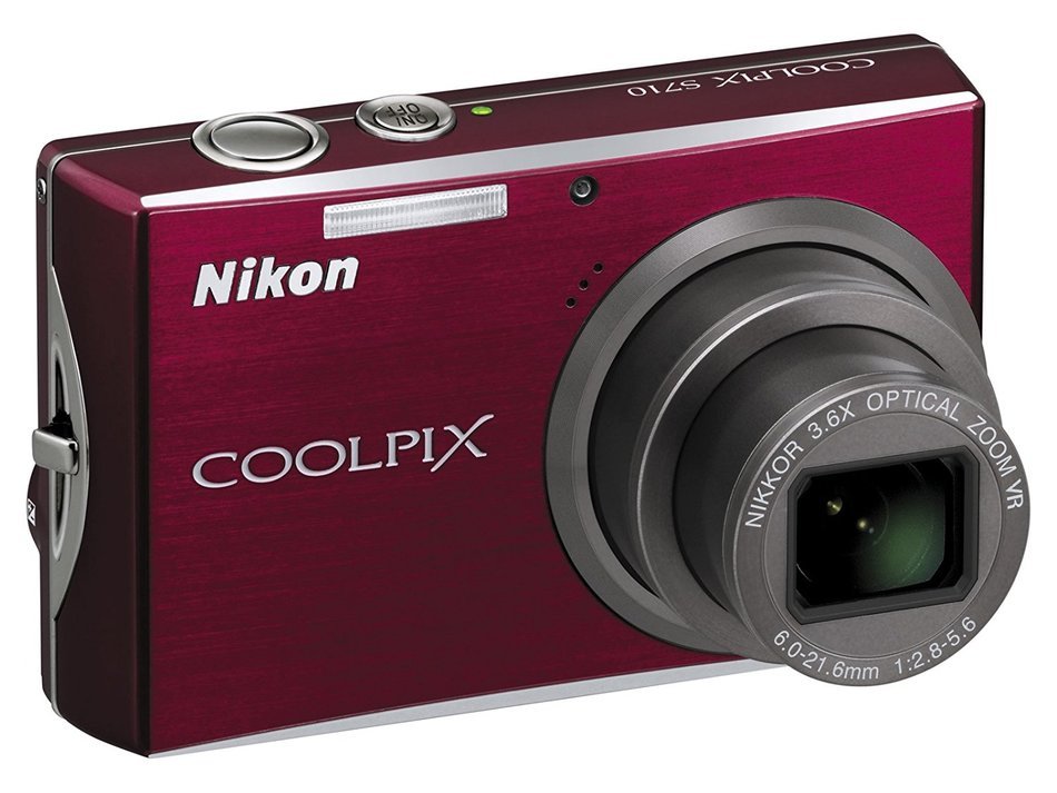 Nikon Coolpix S710 14.5MP Digital Camera with 3.6x Wide Angle Optical Vibration Reduction (VR) Zoom (Deep Red)...