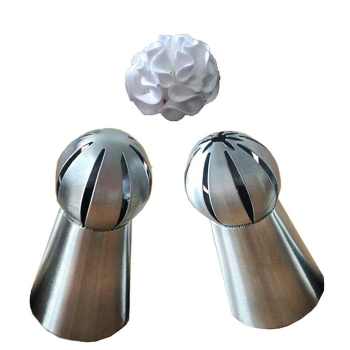 New Russian Piping Tips Sphere Ball Tips Flower Icing Piping Nozzles for Cupcake/Cake Buttercream Decorating with...
