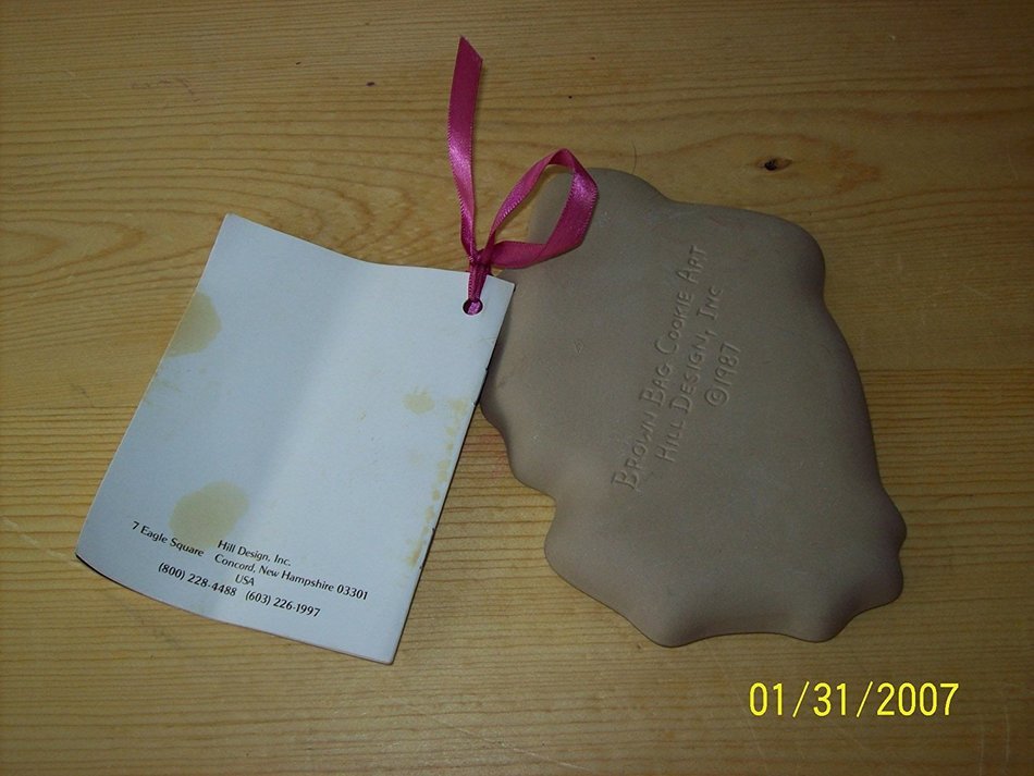 Brown Bag Angel With A Heart Cookie Art Mold 1987 N2