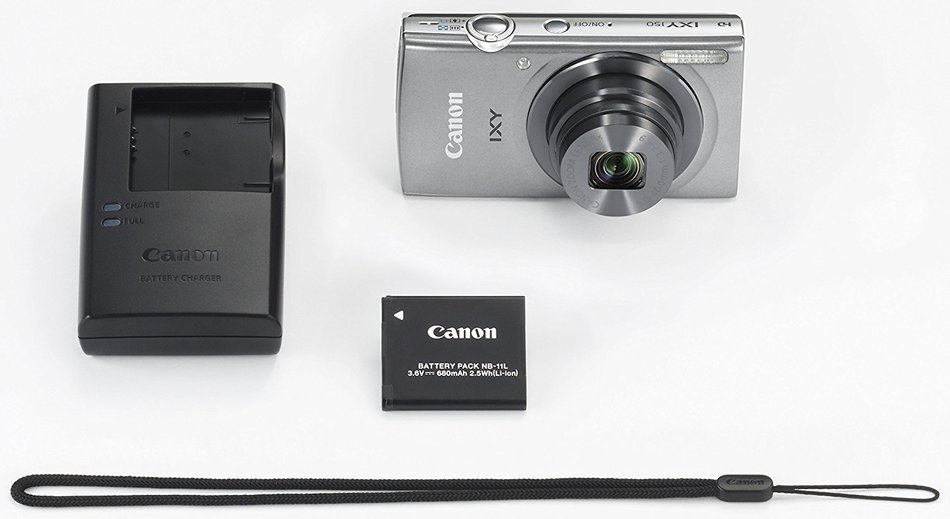 Canon digital camera IXY150 silver optics 8 x zoom IXY150 (SL) - International Version (No Warranty)
