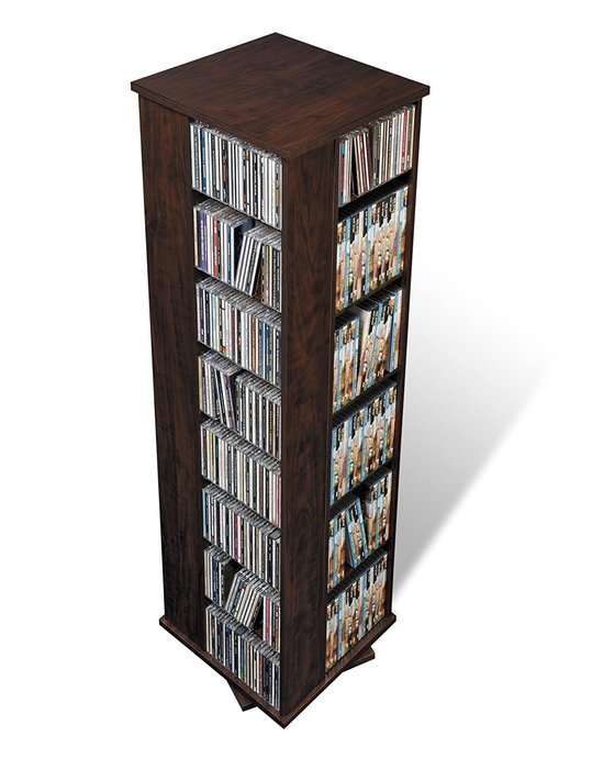 Oak & Black Large 4-Sided Spinning Tower N2