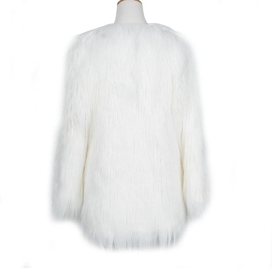 Outerwear,Morecome Ladies Warm Faux Fur Fox Coat Jacket Winter Outerwear N10
