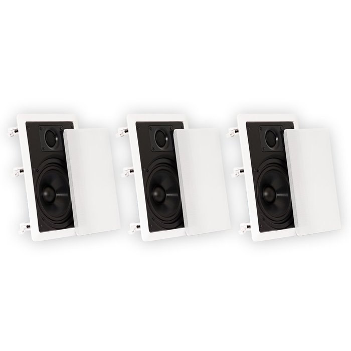 Theater Solutions CS6W In Wall 6.5" Speakers Surround Sound Home Theater 3 Speaker Set CS6W-3S