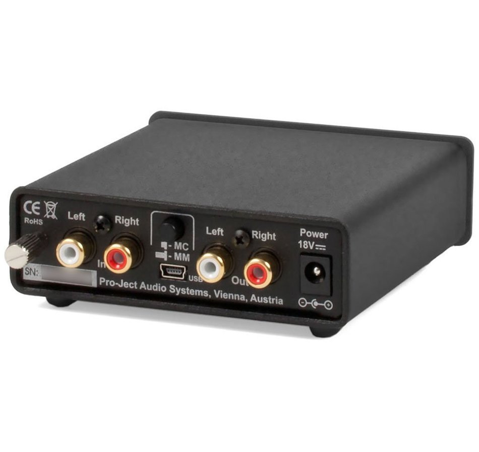 Pro-Ject Audio - Phono Box USB - MM/MC Phono preamp with line & USB outputs - Blk