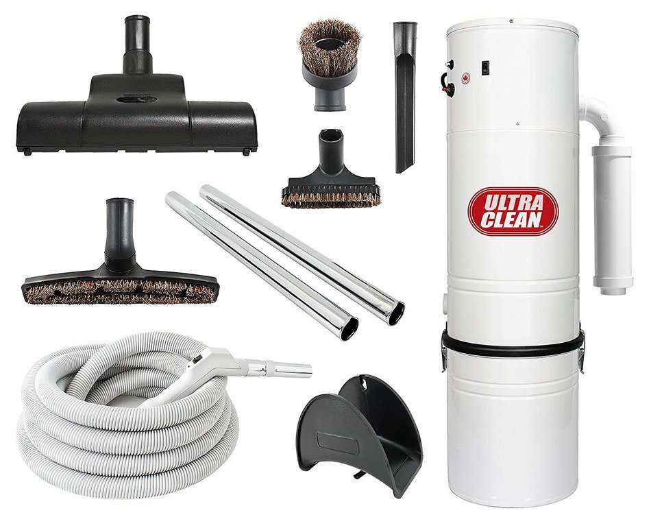 Central Vacuum Ultra Clean Unit 7,500 sq. ft. with Turbo Power Nozzle and 30 foot ON/OFF Control Switch Hose &... N5