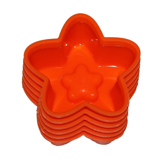 Star Molds 6 Pcs. - Silicone Mold, Star Shape Silicone Cupcake Mold N2