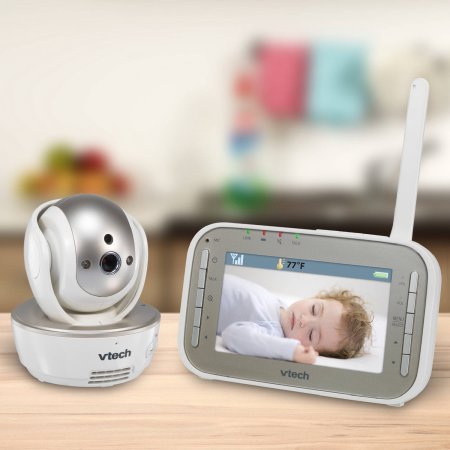 VTech VM343 Safe & Sound Video Baby Monitor with Night Vision, Pan/Tilt/Zoom and Two-Way Audio N2