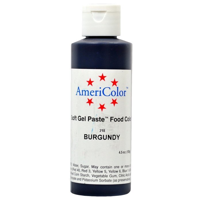 BURGUNDY SOFT GEL PASTE 4.5 OZ Cake Decorating